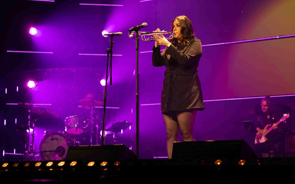 Lisa Harms won in 2023 het Drents Liedtiesfestival.