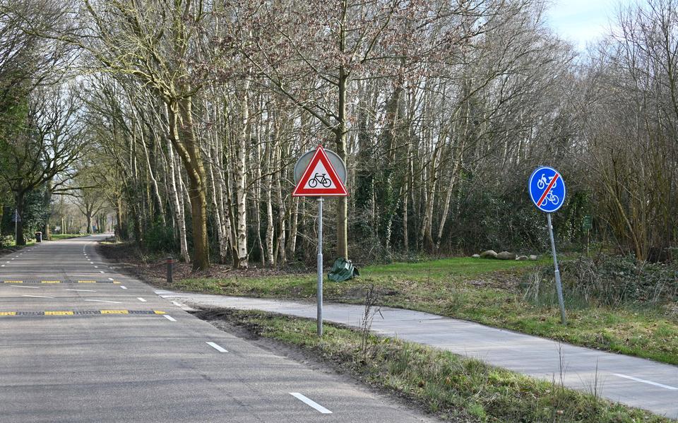 Het fietspad van Zuidwolde naar Linde eindigt 190 meter voor de bebouwde kom.