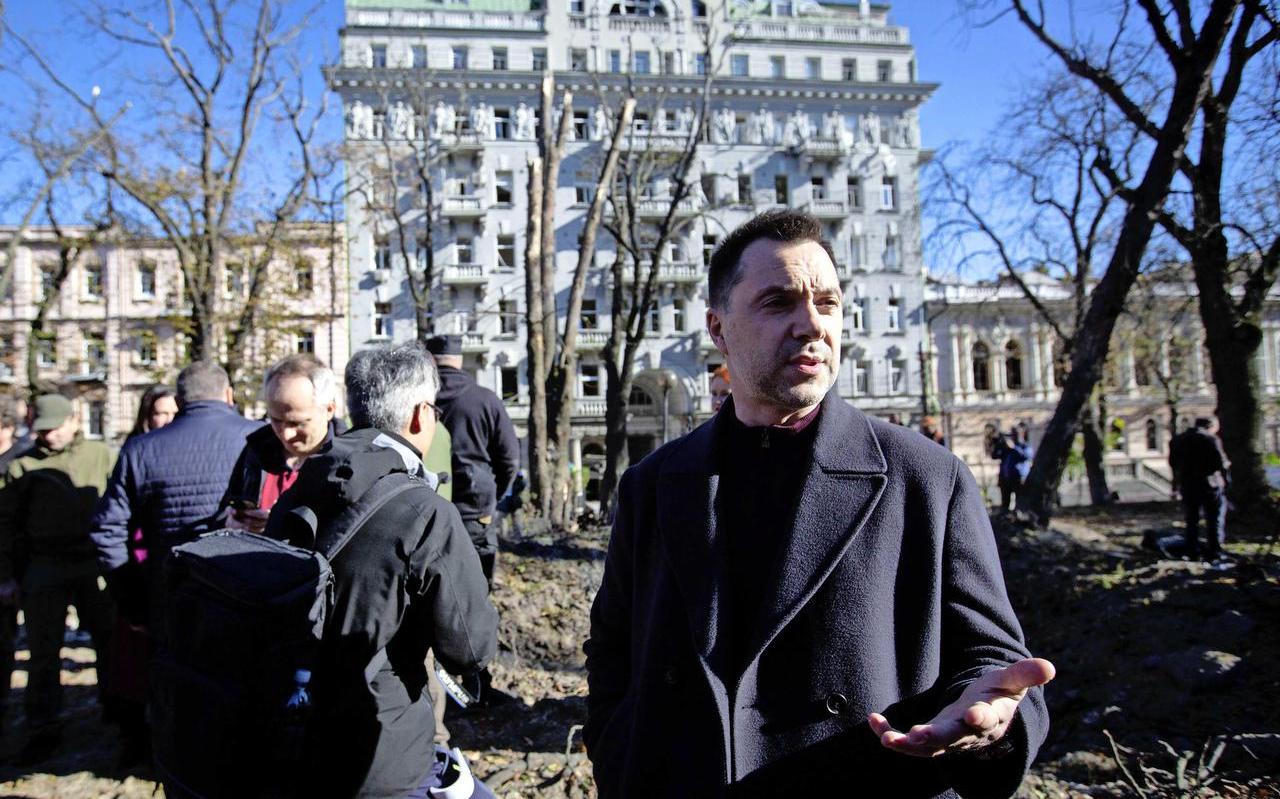 Oleksiy Arestovych in Kiev (archiefbeeld). Oleksiy Arestovych in Kiev (archiefbeeld).