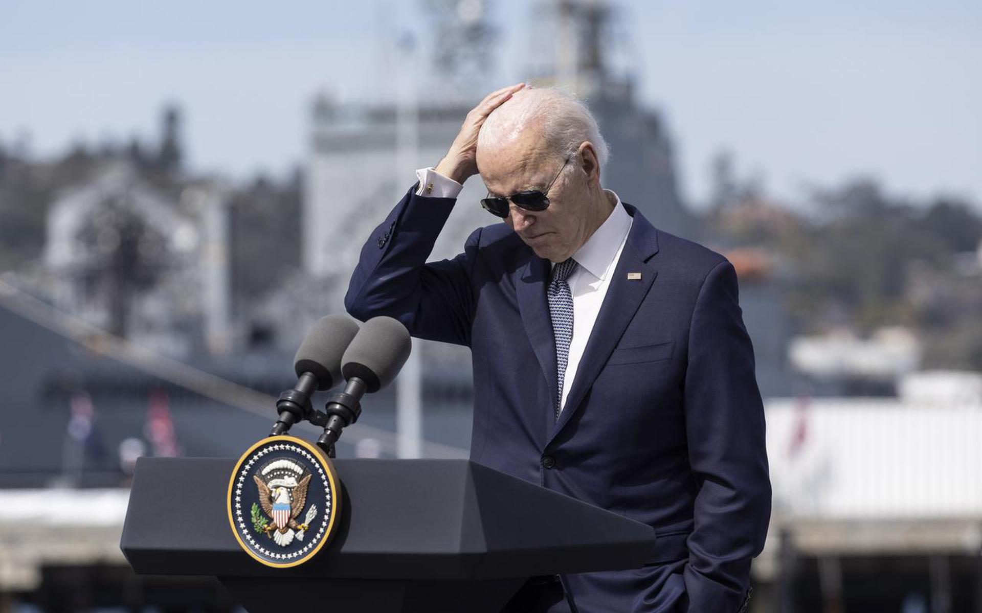 President Joe Biden lijkt vooral onder juridische druk akkoord te zijn gegaan met het Wollowproject. Maar hij haalde wel concessies binnen.  Foto EPA