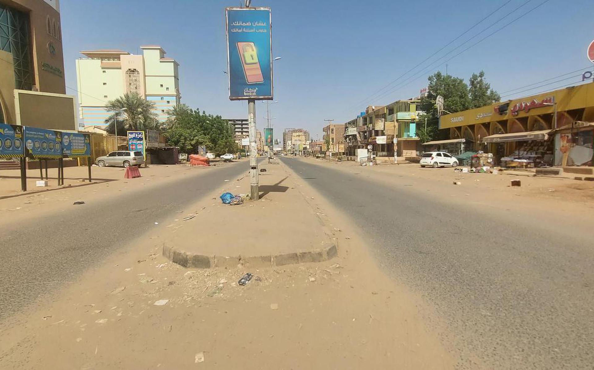 Weinig mensen durven zich in Khartoem op straat te vertonen.