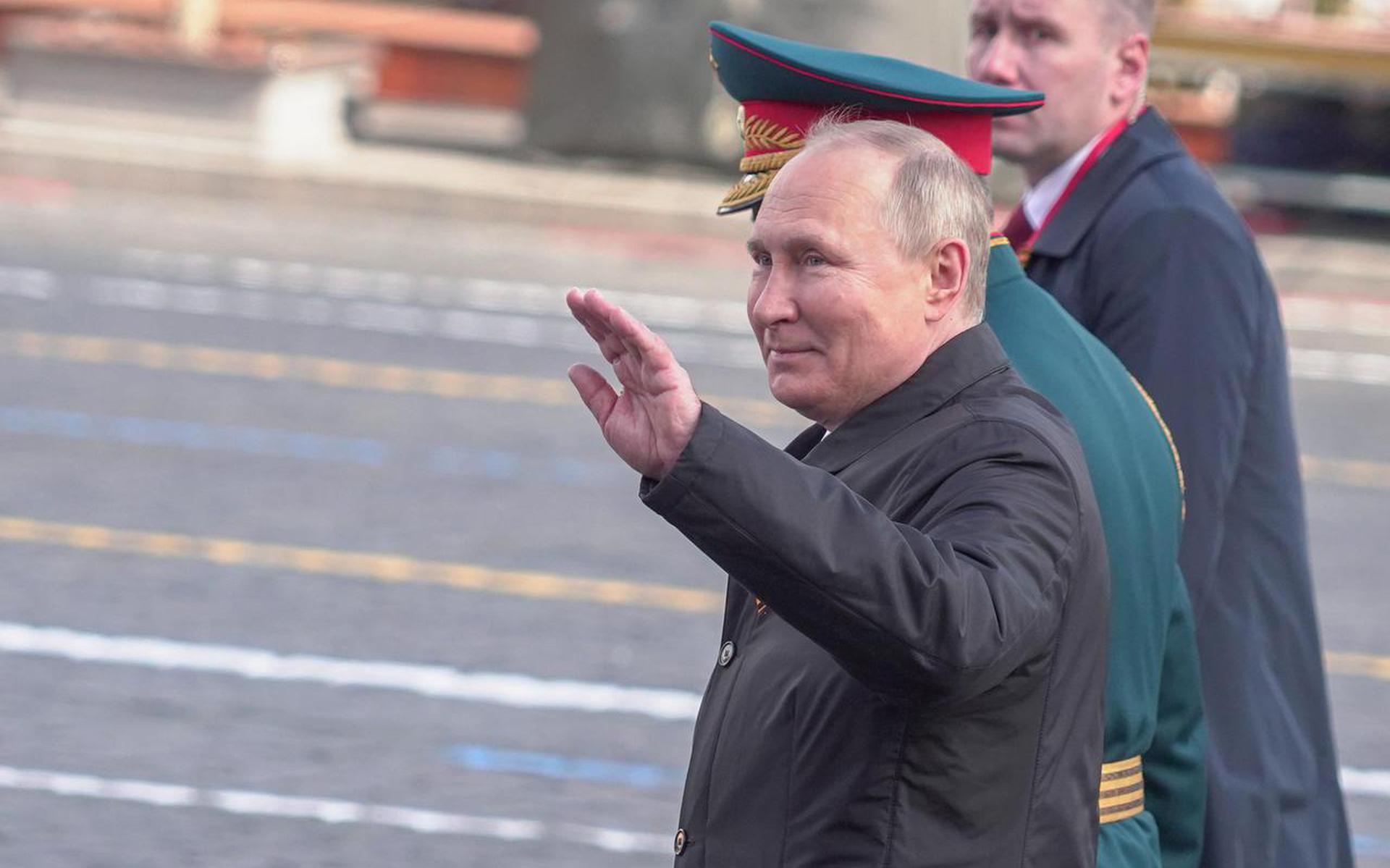 Poetin tijdens de dag van de overwinning in 2022.