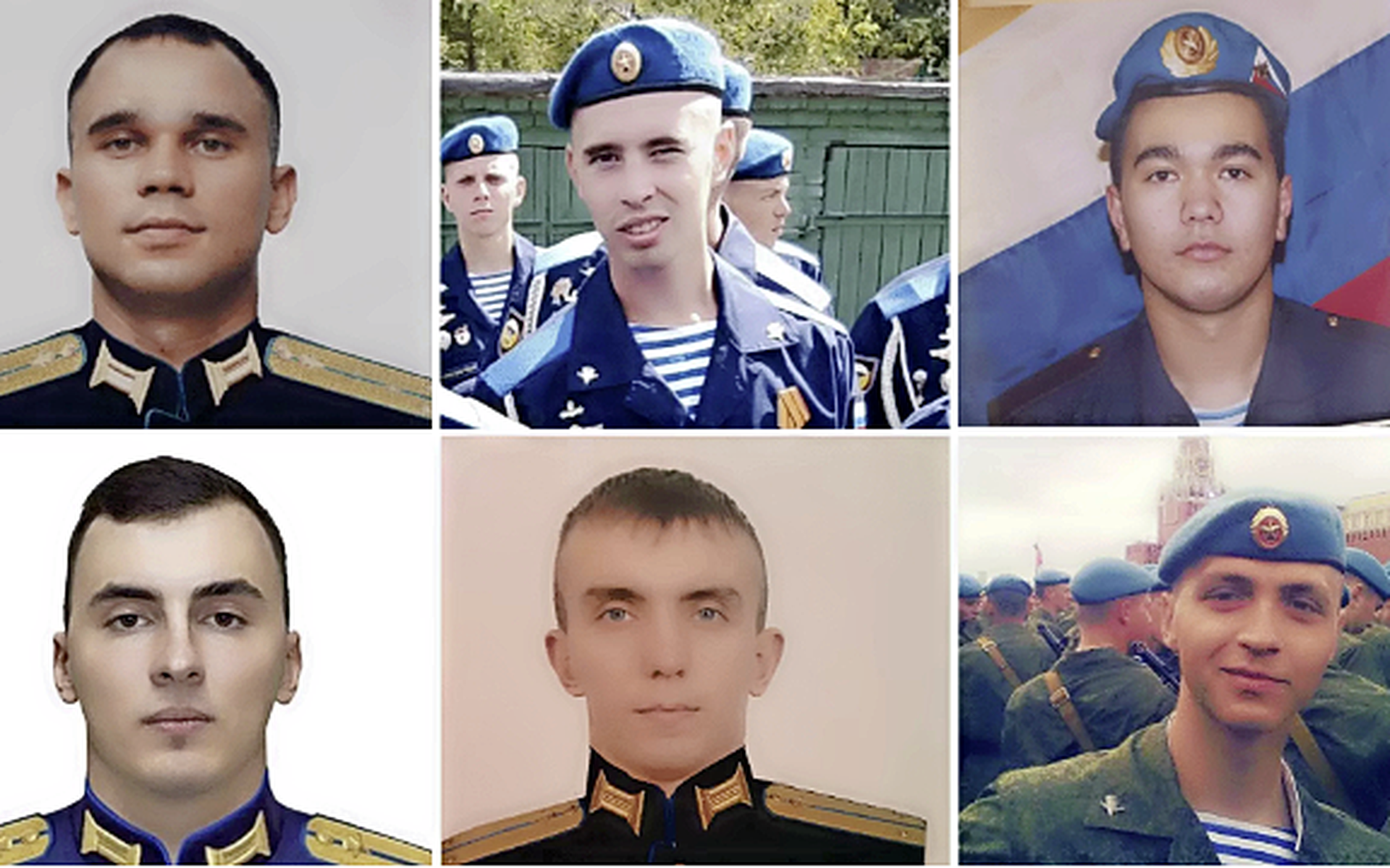 Militairen van het Russische 331ste regiment die de oorlog in Oekraine niet na kunnen vertellen.
