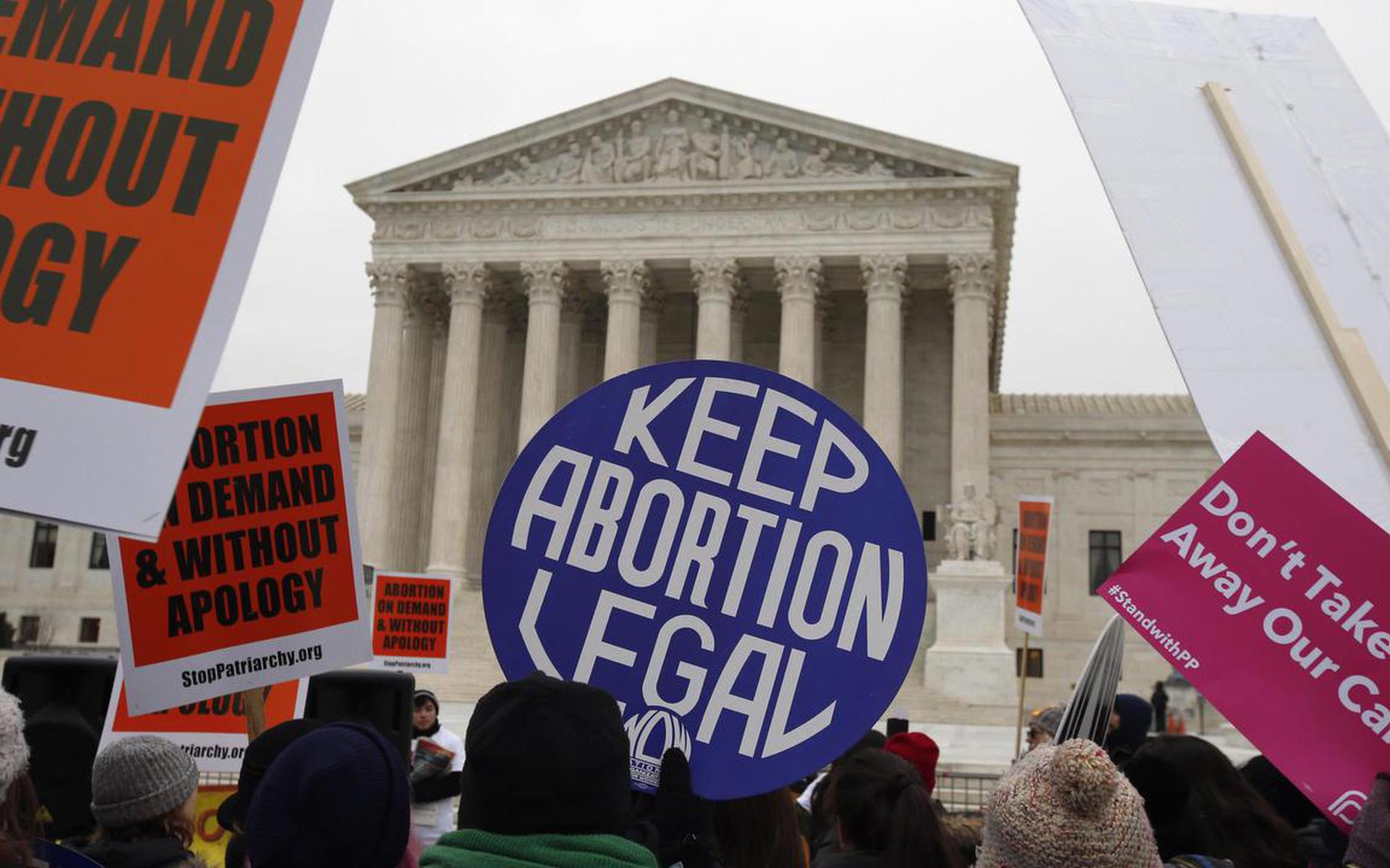 Protesten tegen de verschillende abortuswetten in de VS.
