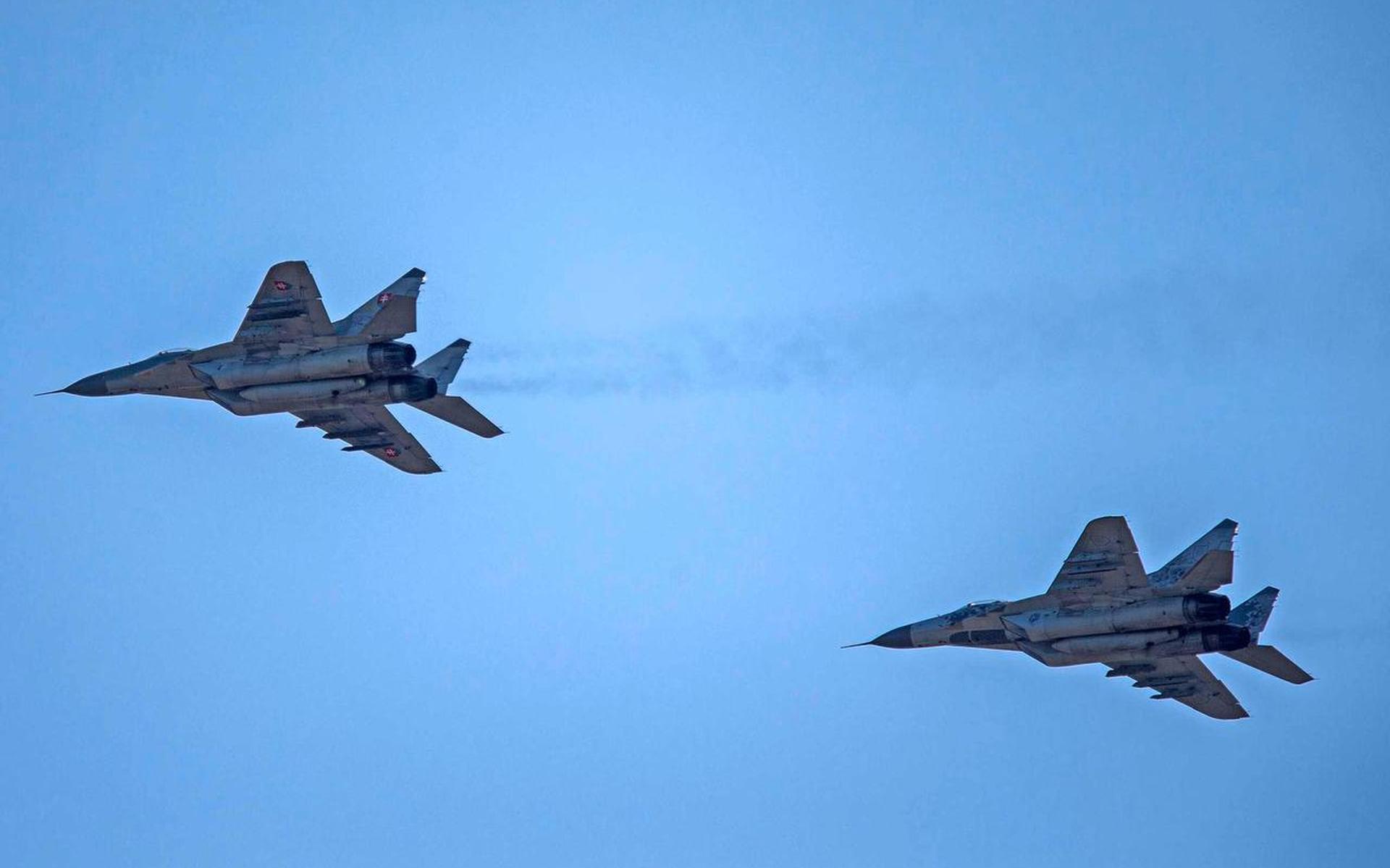 Slovaakse MiG-29’s tijdens een NAVO-oefening in 2020.