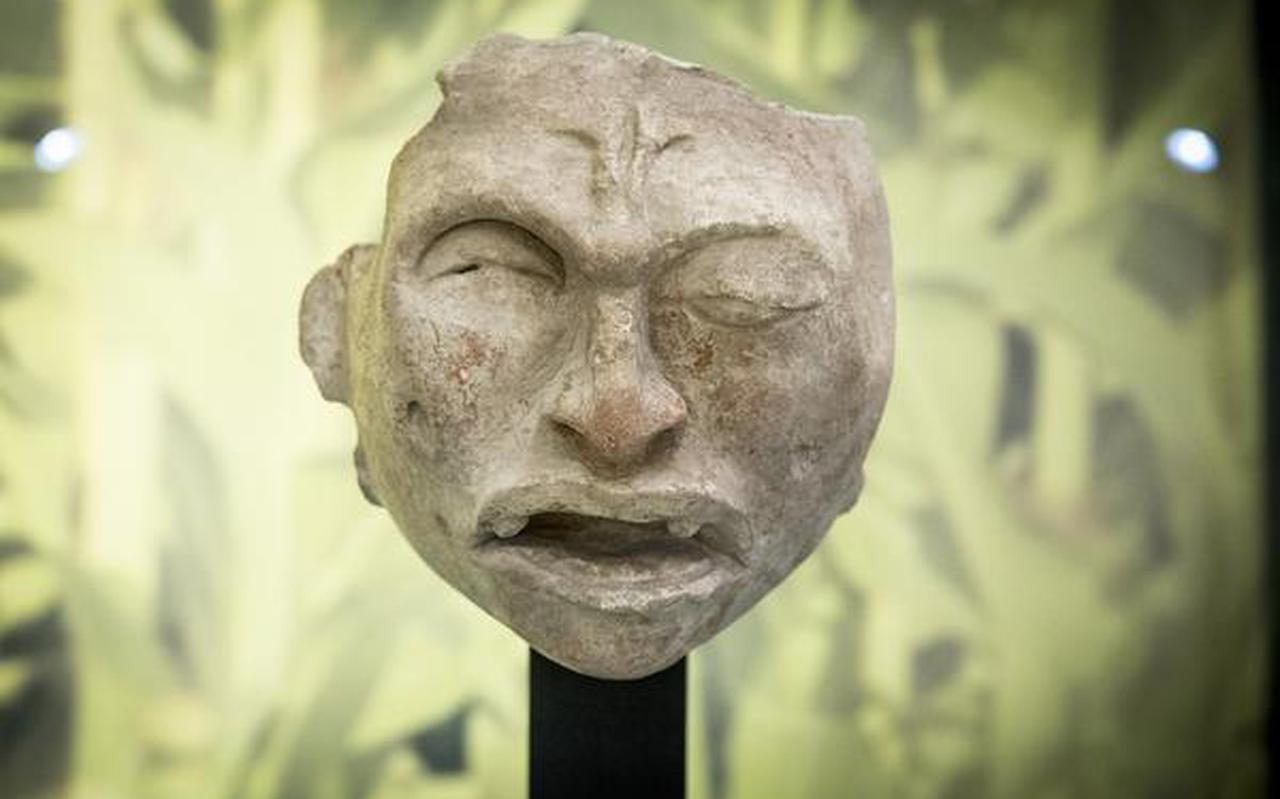 Een knipogend Maya-masker. FOTO MARCEL JURIAN DE JONG