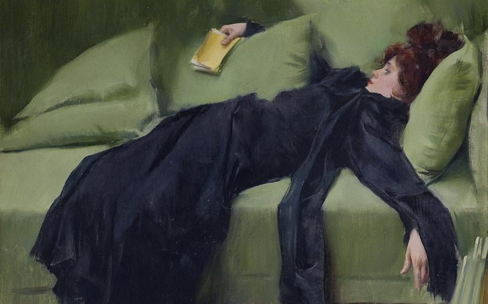 ‘Na het bal’ (1899) door Roman Casas y Carbó. Olieverf op doek (46,5 bij 56 centimeter). 
