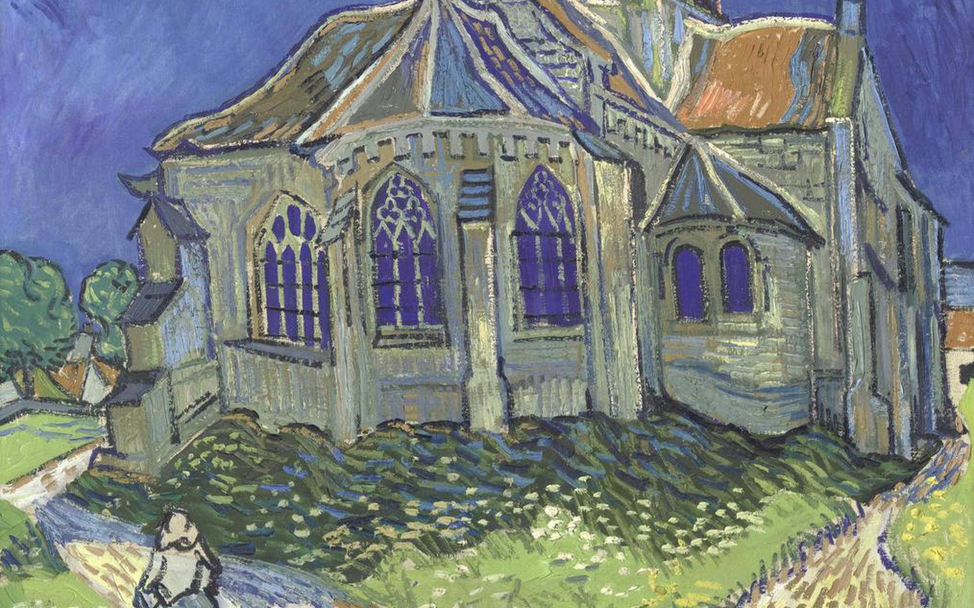 De kerk van Auvers-sur-Oise deed Van Gogh denken aan zijn jeugd in Noord-Brabant.