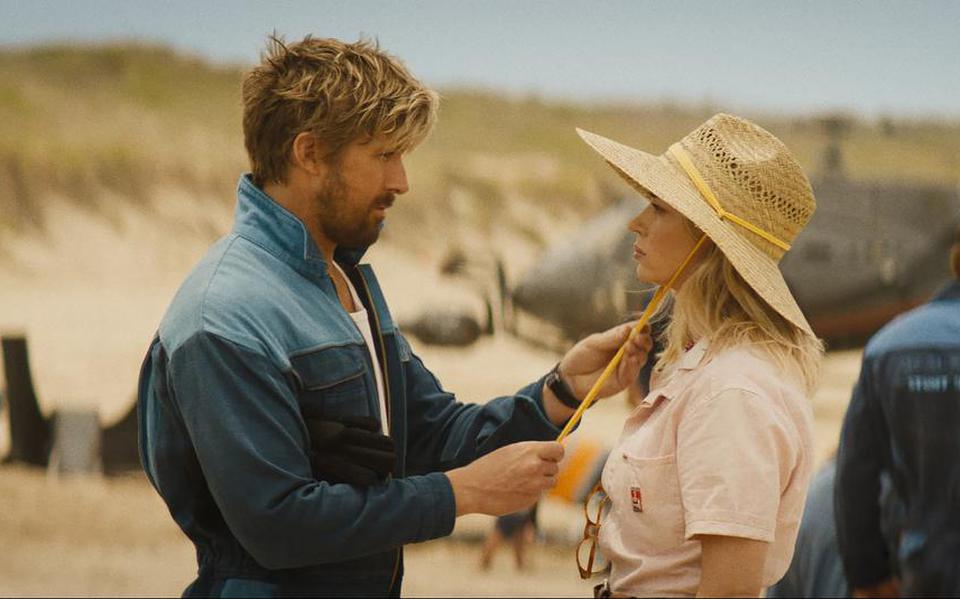 Ryan Gosling als Colt Seavers en Emily Blunt als Judy Moreno in 'The Fall Guy'.