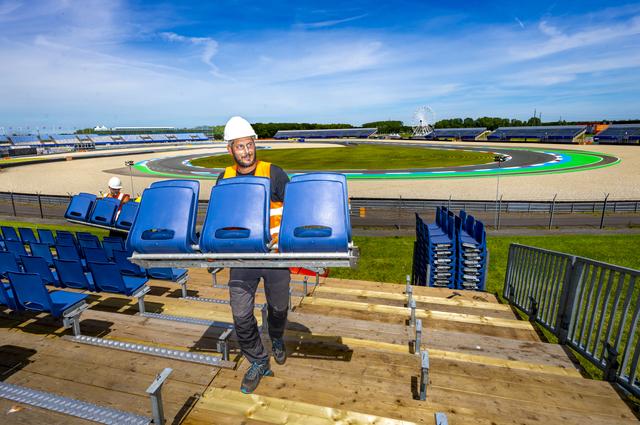 Tribunes in gereedheid gebracht voor TT Assen