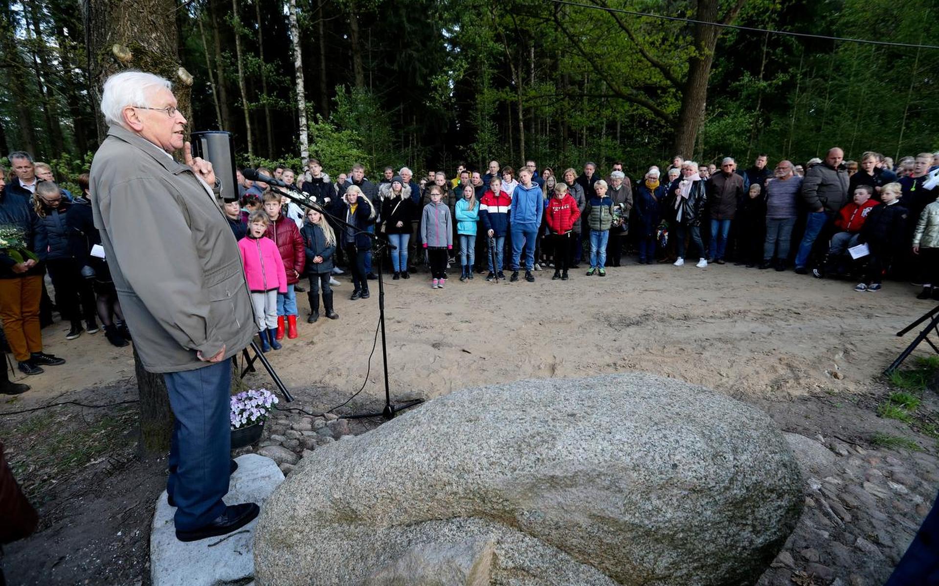Gerrit Wiegers (87) is ook dit jaar bij het onderduikershol in Anloo om zijn vader te herdenken