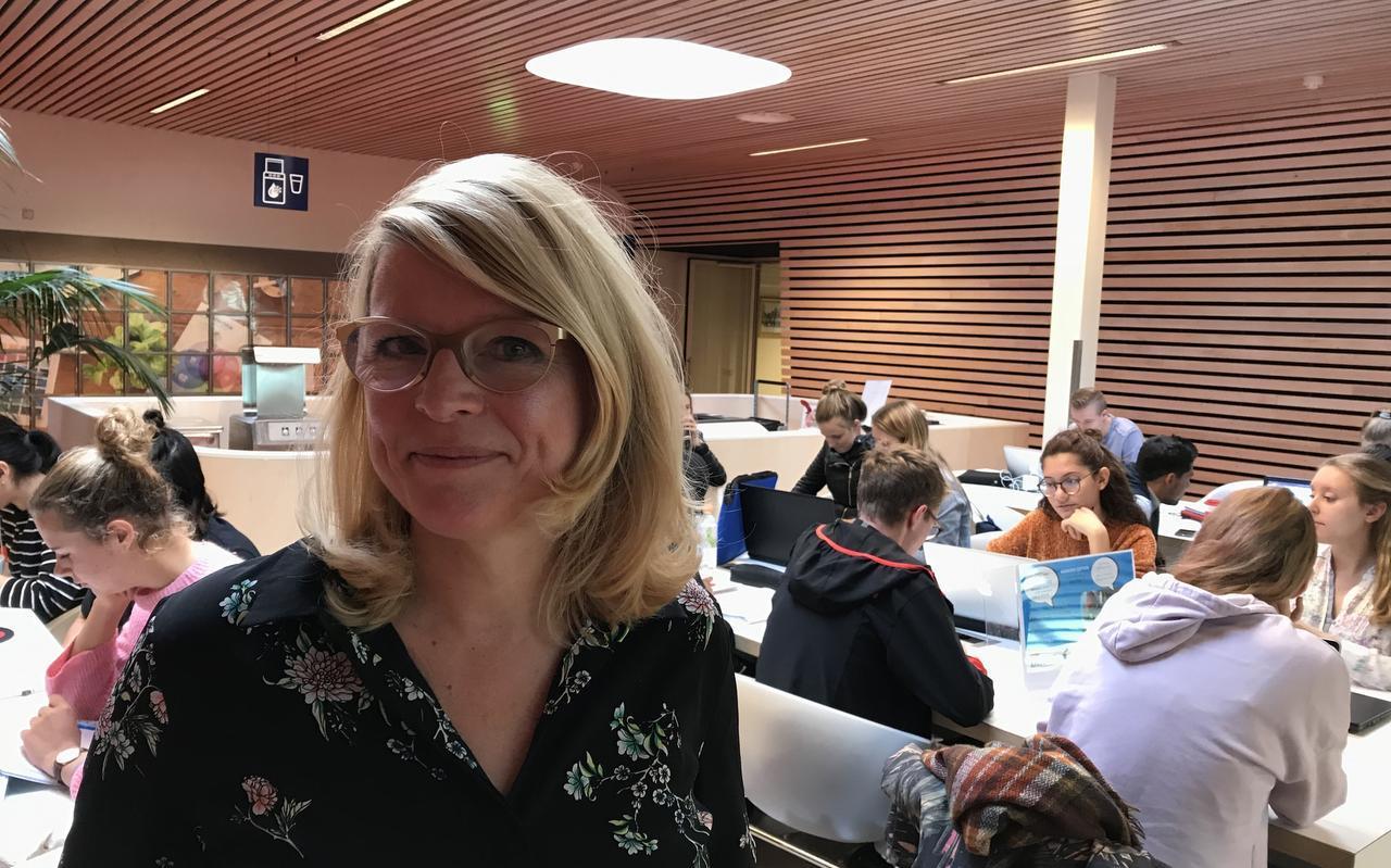 Annette Verhoef, manager van de hogeschool in Emmen. Annette Verhoef, manager van de hogeschool in Emmen.