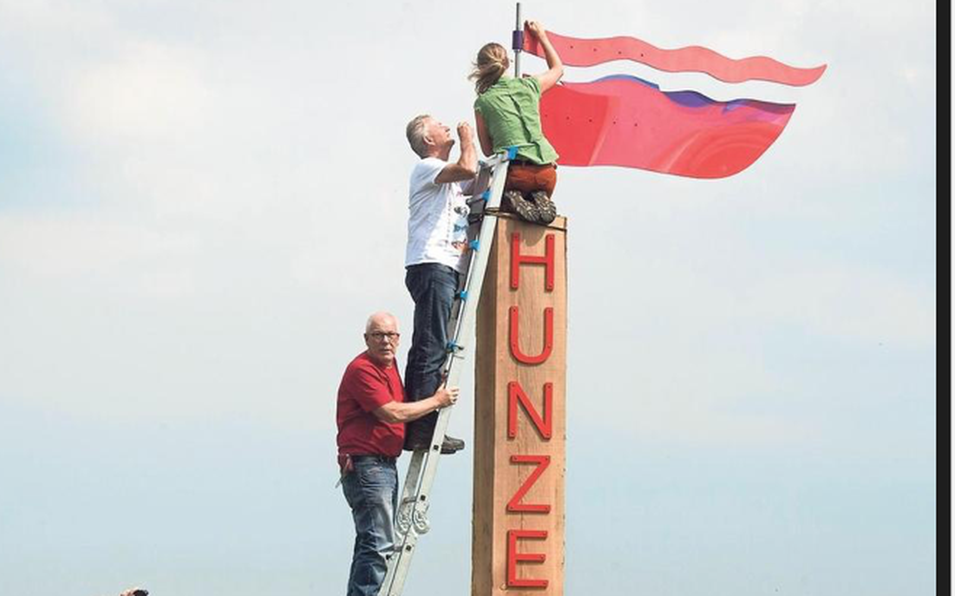 Windvaan bij oorsprong Hunze - Dagblad van het Noorden - Dagblad van het Noorden