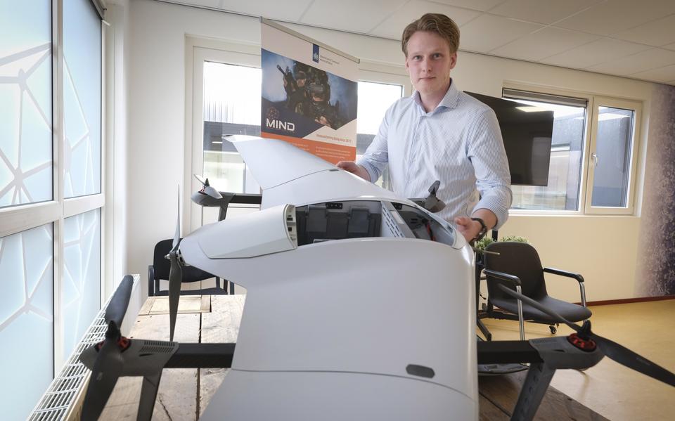 Marnix Modderman bestiert het Mind-centrum voor innovatie op de Zernike Campus in Groningen. Hij is voor Defensie op zoek naar technologie om de strijdkrachten slimmer en sneller te maken.