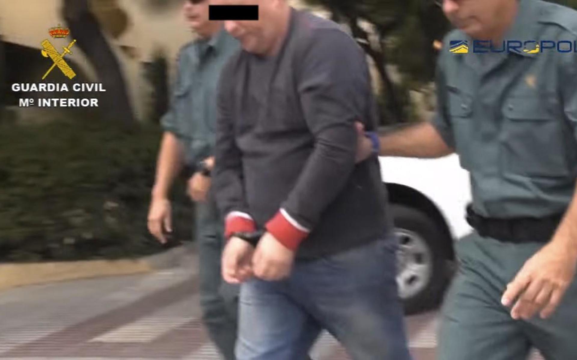 De arrestatie van drugscrimineel Robert D. in Spanje. Foto: Archief DvhN
