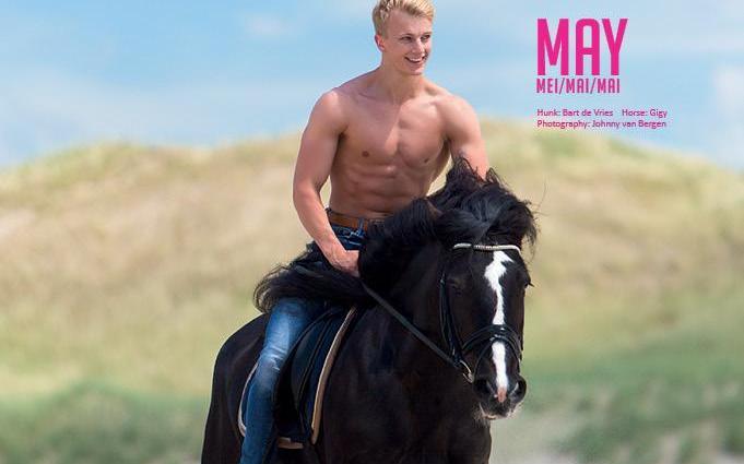 Ruiter uit Holwierde al weer op ‘Horse & Hunk’-kalender
