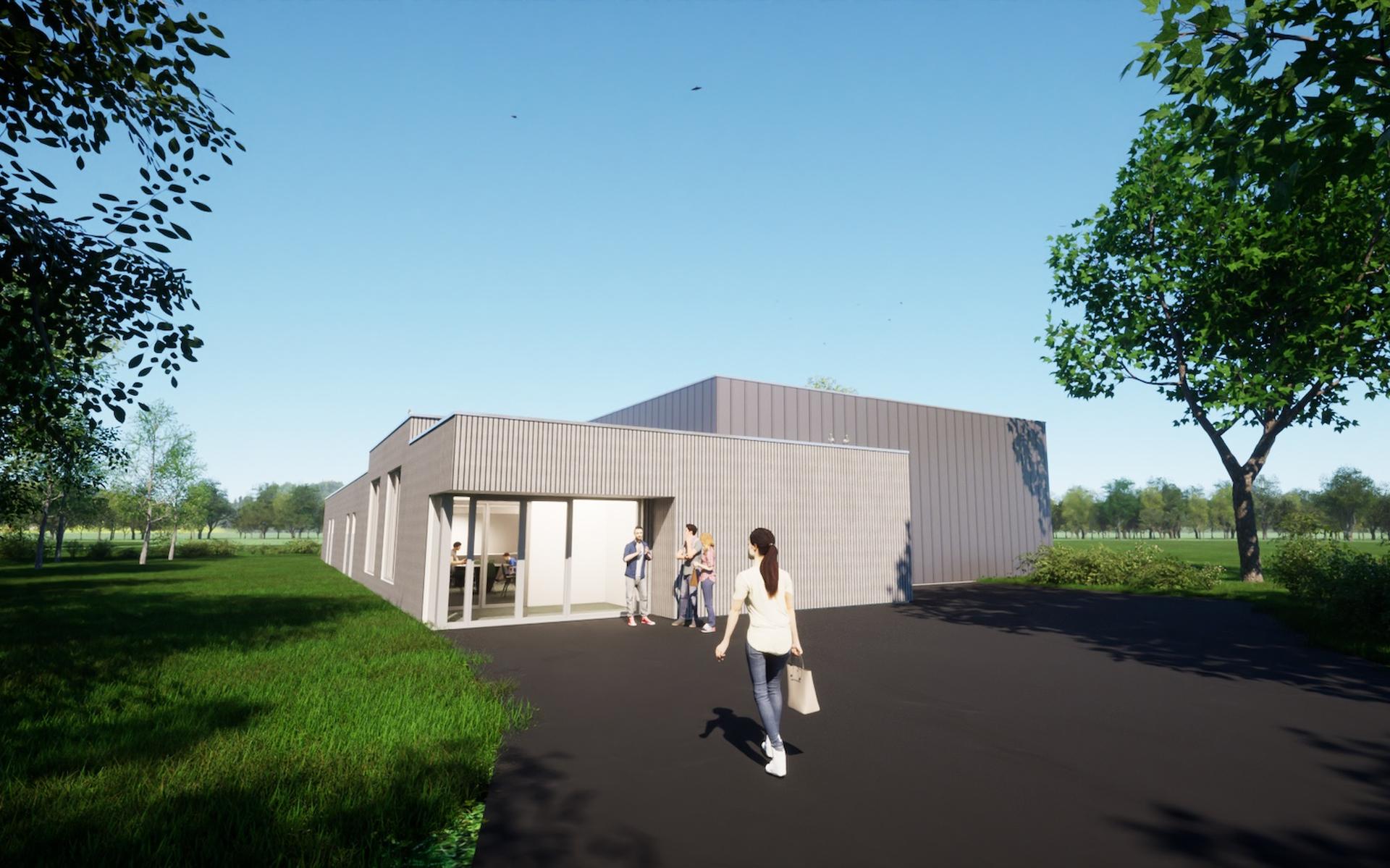 Zo ziet het toekomstige gebouw van tafeltennisclub Midstars in Middelstum eruit (en dat was een hele