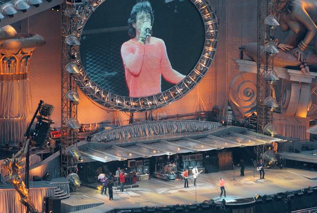 Mick Jagger en The Rolling Stones in het Stadspark.