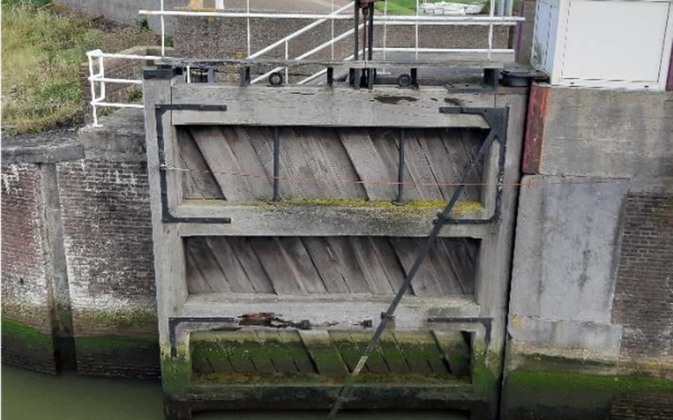 De sluis bij Termunterzijl