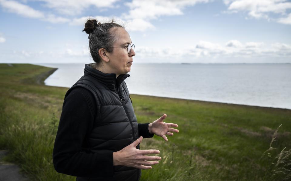 Kunstenaar Marjolijn Dijkman onderzoekt de invloed van de mens op het landschap van de Eems-Dollard. 