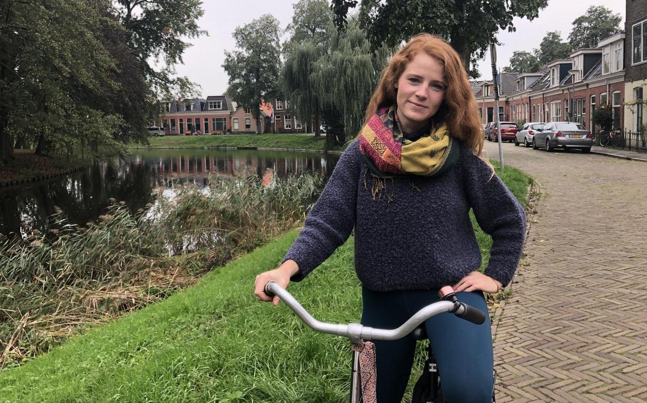 De Amerikaanse studente Kathleen Scherer is moedeloos van de jacht op een kamer in Groningen. De Amerikaanse studente Kathleen Scherer is moedeloos van de jacht op een kamer in Groningen.