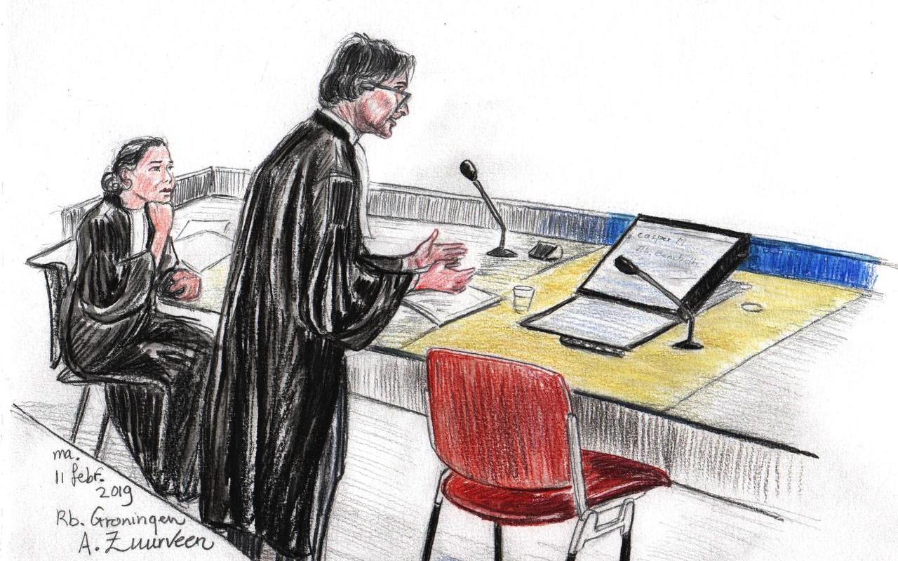Kasem M. zelf was maandag onverwacht de grote afwezige. Illustratie: Annet Zuurveen Kasem M. zelf was maandag onverwacht de grote afwezige. Illustratie: Annet Zuurveen