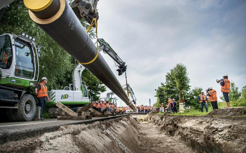 De officiële starthandeling van Warmtestad. Foto: Corné Sparidaens
