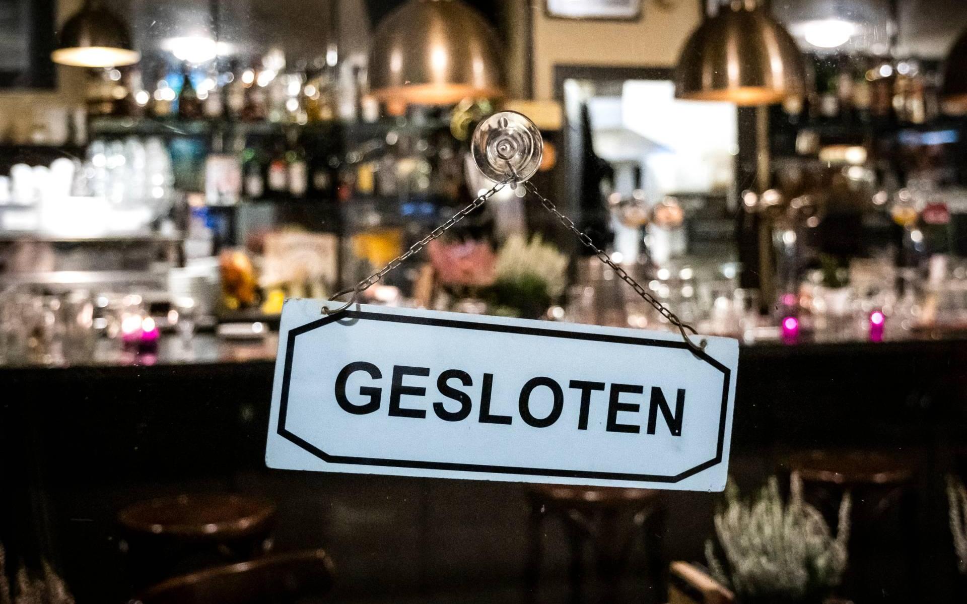 Gesloten horeca.