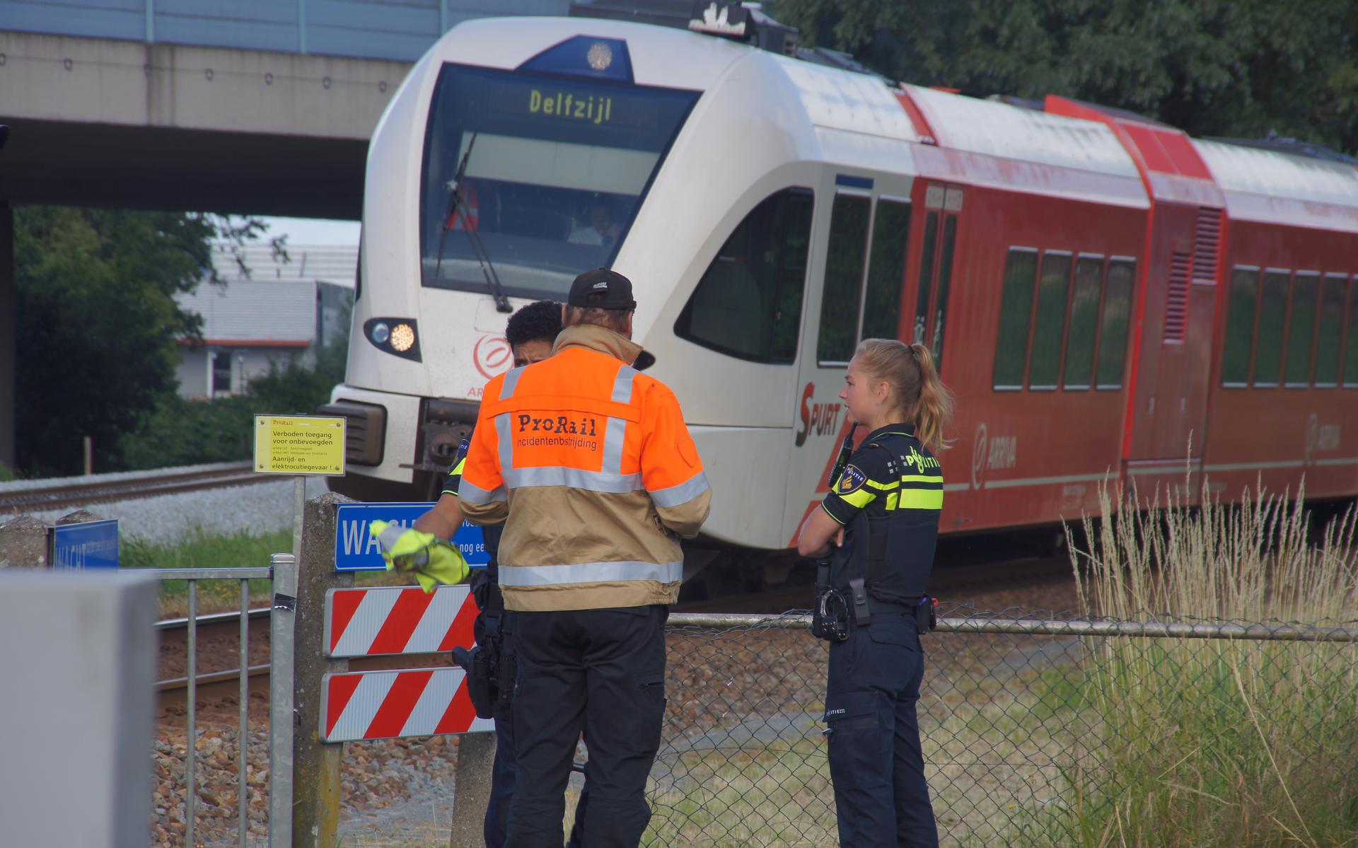 Het treinverkeer tussen het Groninger hoofdstation en Groningen-Noord is door een aanrijding. Foto: Venema Media