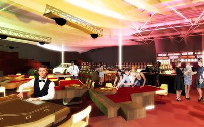 Zo gaat het interieur van semi-permanente casino in Groningen er uit zien.