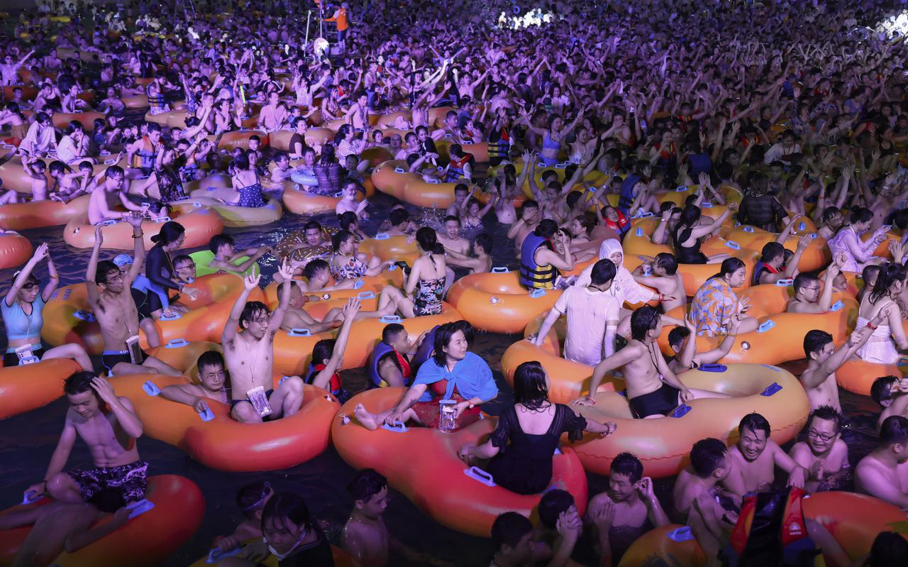 Het watermuziekfeest in Wuhan.