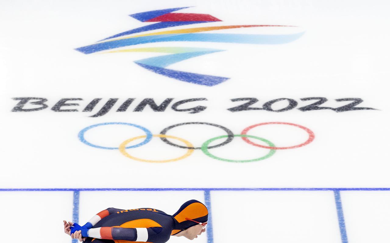 Jorrit Bergsma van TeamNL tijdens een trainingswedstrijd op de olympische baan in Beijing, vijf dagen voor de officiele start van de Olympische Winterspelen 2022. Jorrit Bergsma van TeamNL tijdens een trainingswedstrijd op de olympische baan in Beijing, vijf dagen voor de officiele start van de Olympische Winterspelen 2022.