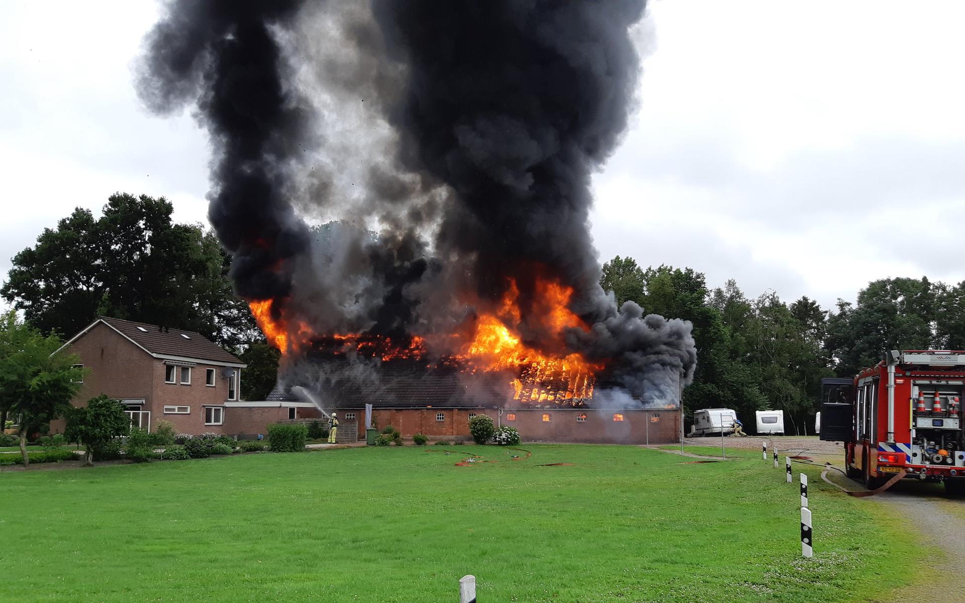 Uitslaande brand in Valthermond.