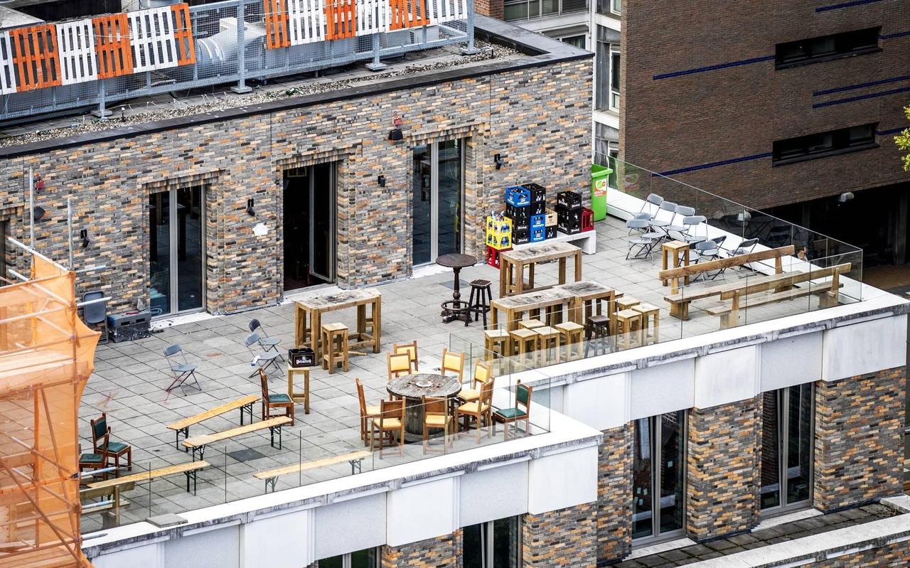 Het dakterras van studentencorps Vindicat. Het dakterras van studentencorps Vindicat.