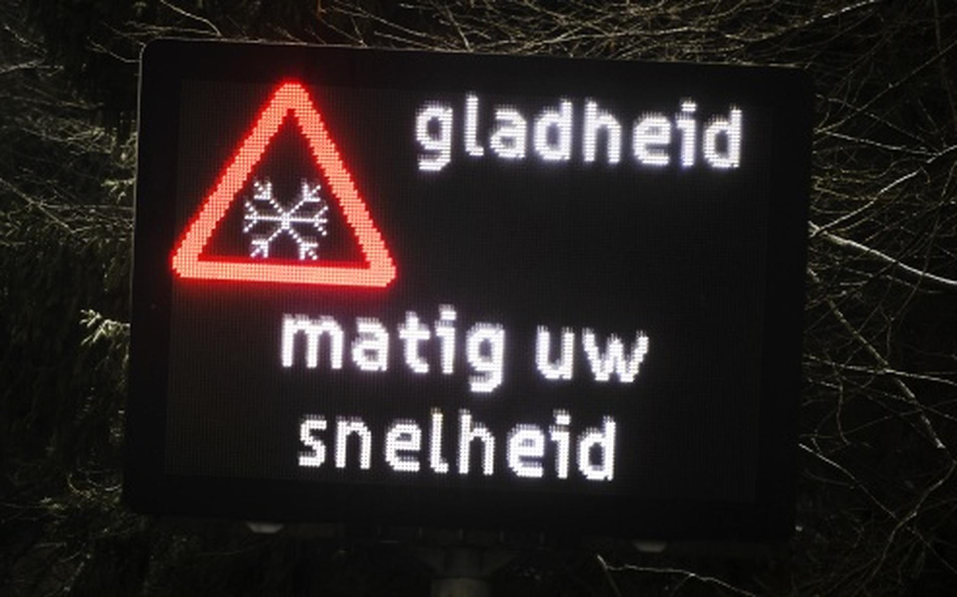 Kans op gladheid.