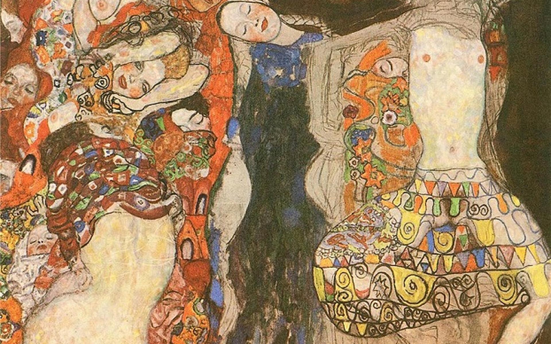 Gustav Klimt: ‘De bruid’ (1917-1918) olieverf op doek (190x166cm)