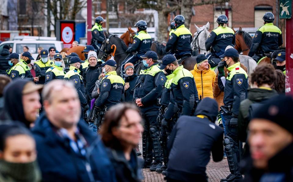 Demonstratie zondag op het Museumplein in Amsterdam.
