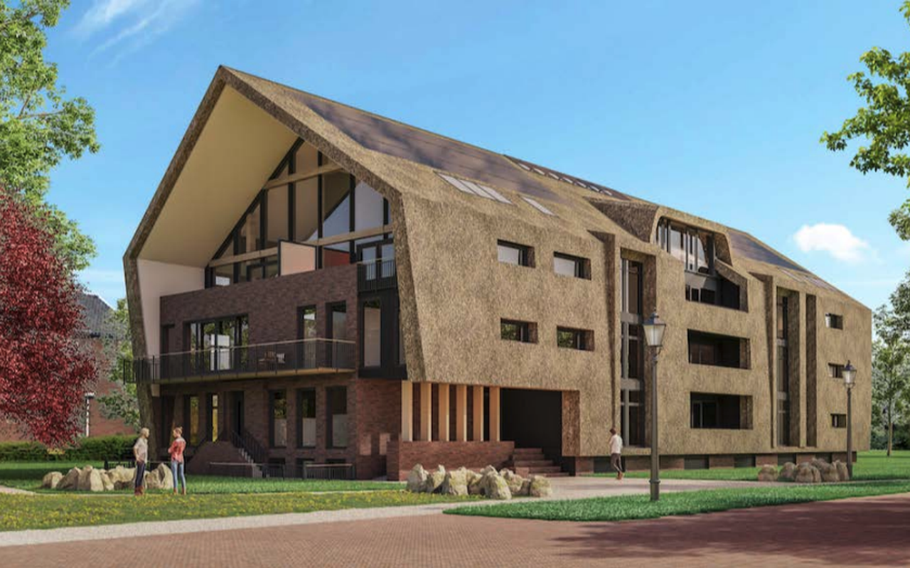 Een impressie van het nieuw te bouwen appartementencomplex Blijdenstede in Ruinerwold. Beeld: bestemmingsplan Blijdenstede, zoals ingediend bij gemeente De Wolden. Een impressie van het nieuw te bouwen appartementencomplex Blijdenstede in Ruinerwold. Beeld: bestemmingsplan Blijdenstede, zoals ingediend bij gemeente De Wolden.