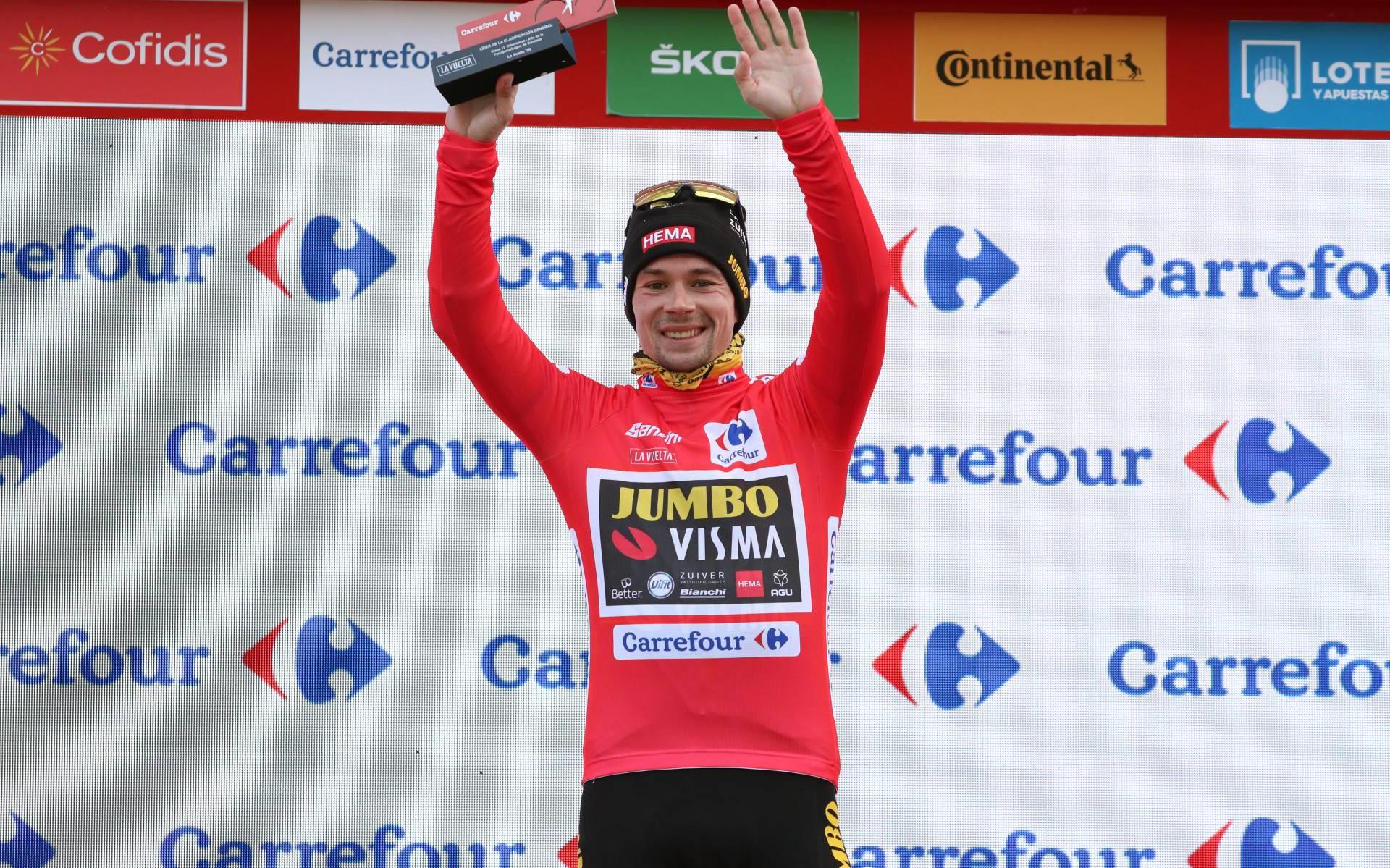 Roglic wint tijdrit in Vuelta en herovert rode leiderstrui