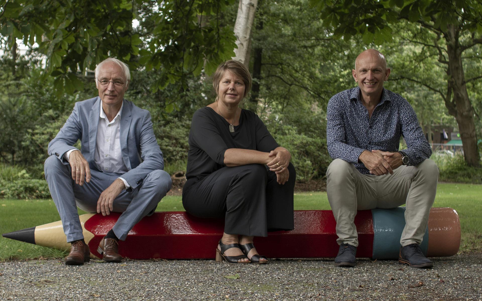 De drie directeuren. Van links naar rechts: Wytze de Vries (ICO), Marieke Vegt (K&C) en Thijs Torreman (Scala).
