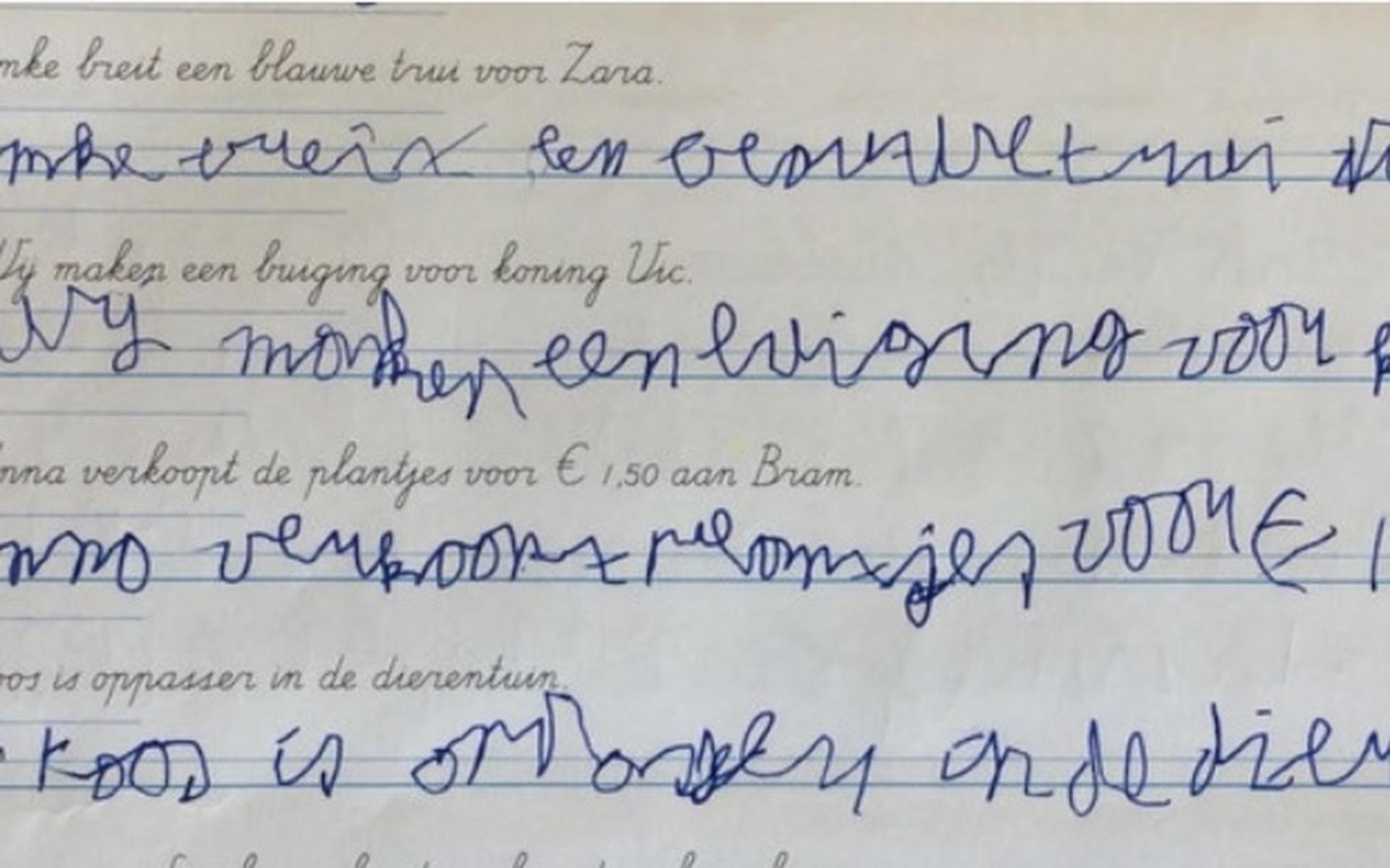 Een handschrift ontwikkelen door eindeloos zinnen te schrijven. Foto: ADR