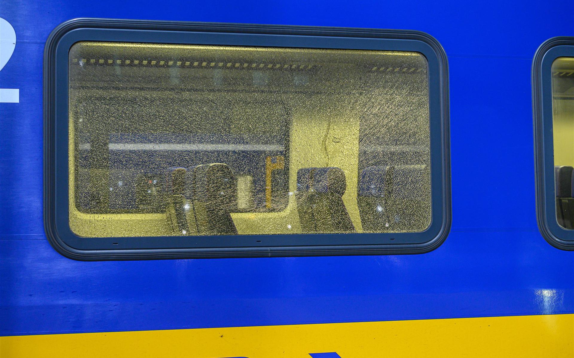 Deze trein werd vorige week beschoten in Noord-Brabant.