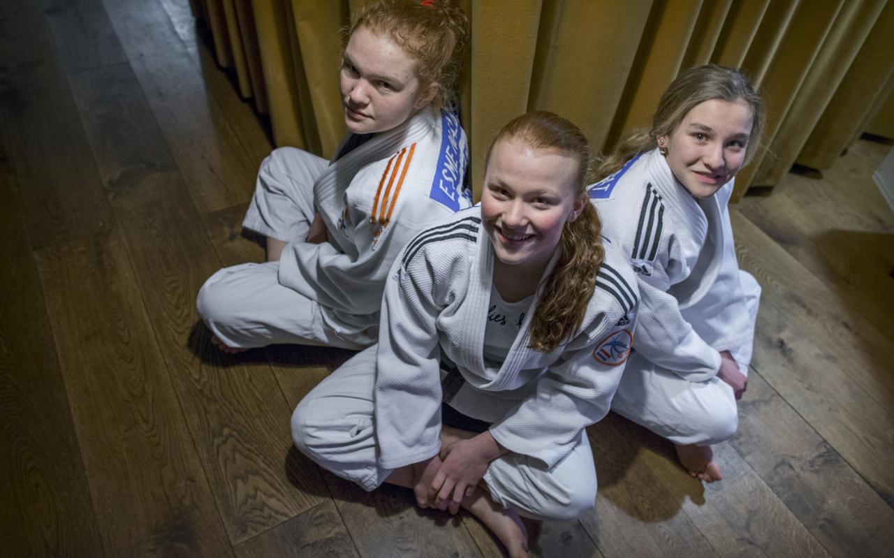 De drie zussen Nalbat, van links naar rechts: Esmé (17), Kamile (13) en Emma (13) FOTO CORNE SPARIDAENS De drie zussen Nalbat, van links naar rechts: Esmé (17), Kamile (13) en Emma (13) FOTO CORNE SPARIDAENS