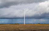 Exloermond: Foto's van de eerste windmolen aan de Mondenweg.