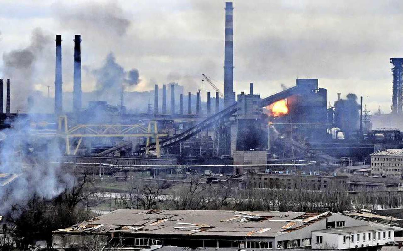 De fabriekshallen van Azovstal waar Oekraïense strijders zich schuilhouden. ANP / SIPA USA