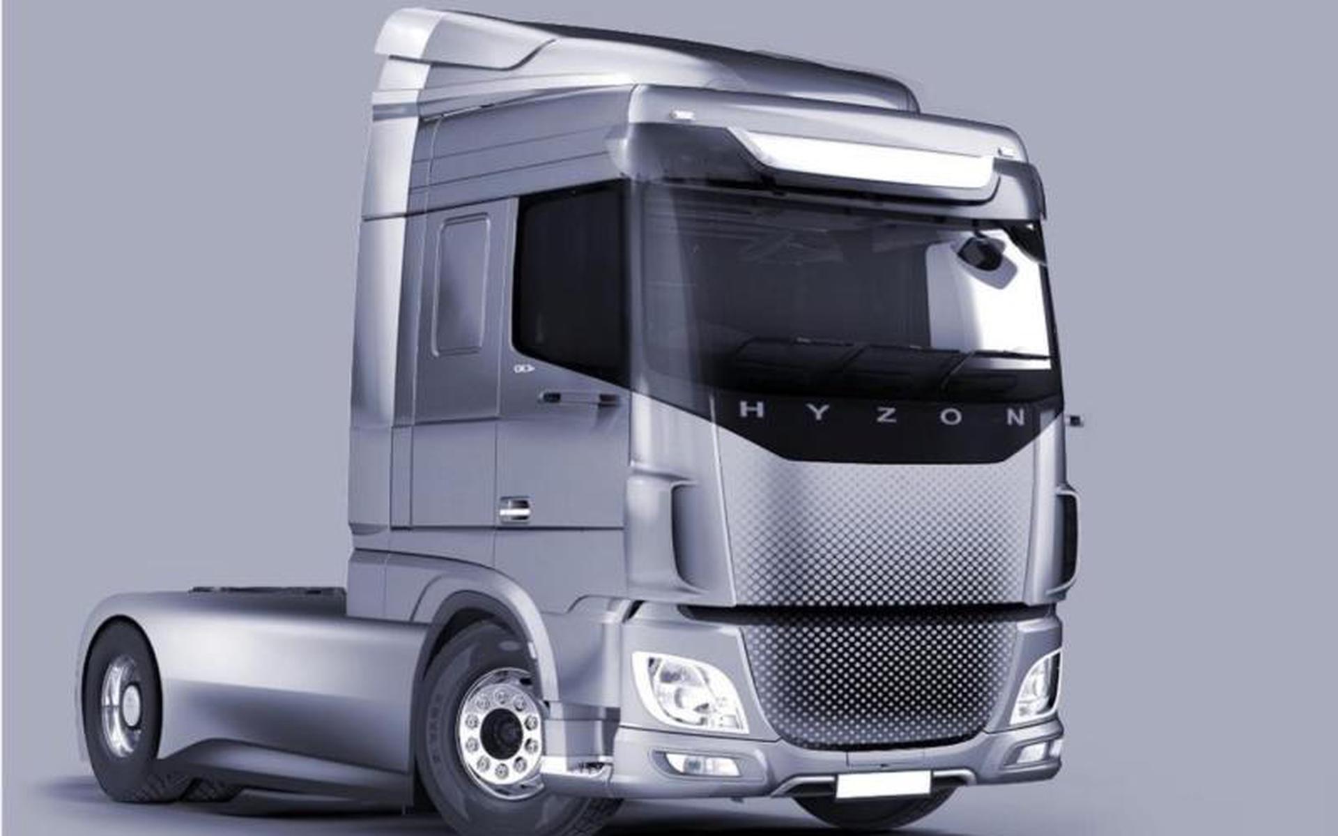 Een ontwerp dat Hyzon eerder vrijgaf: zo moeten de trucks eruit gaan zien.