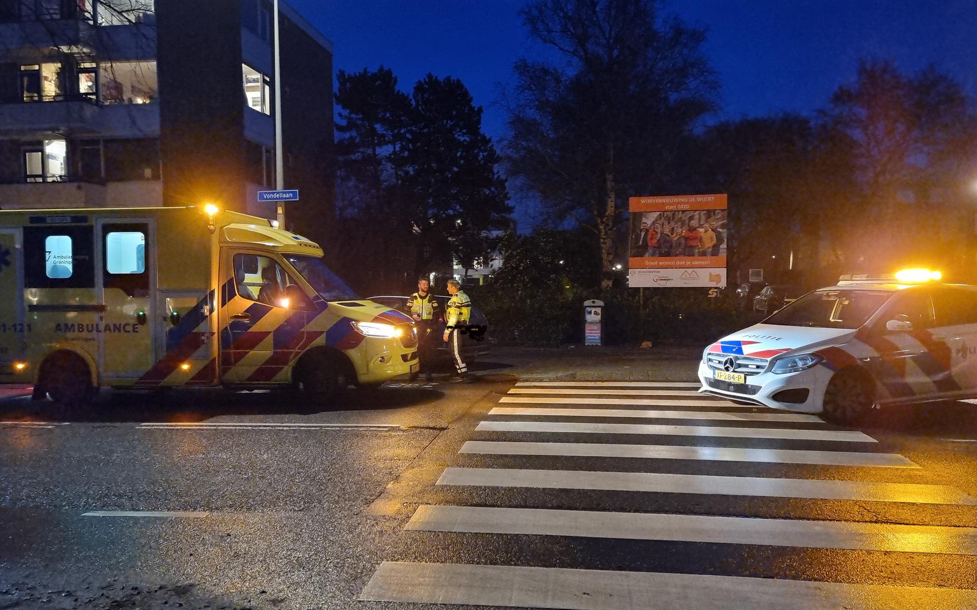 Aanrijding op de Vondellaan in Groningen.