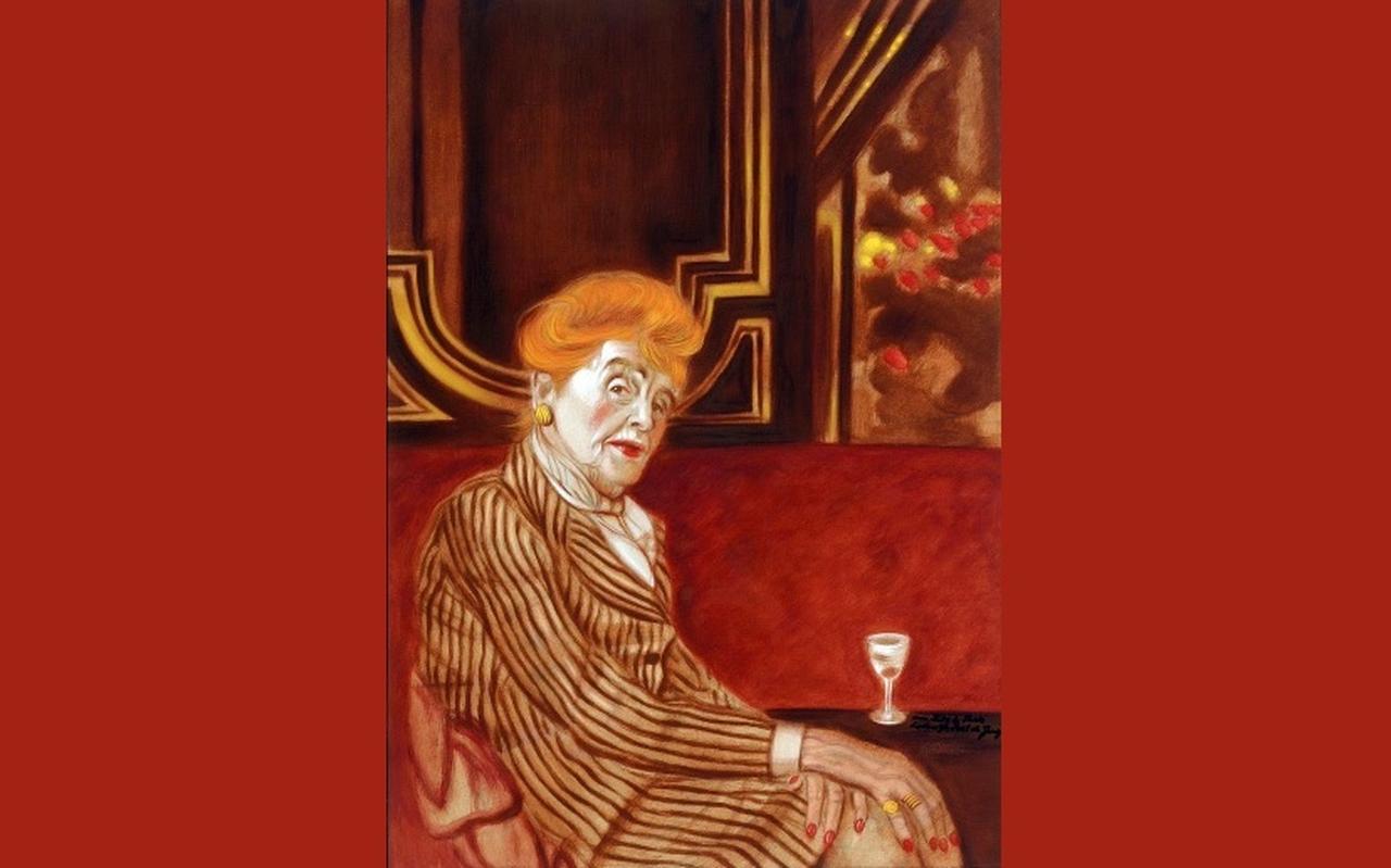 Antoinette de Bach-van Loon (1893-1981) scheidde al na een jaar van haar man, lang voordat dit geaccepteerd was. Portret gemaakt door Lodewijk Post de Jong, 1976 Antoinette de Bach-van Loon (1893-1981) scheidde al na een jaar van haar man, lang voordat dit geaccepteerd was. Portret gemaakt door Lodewijk Post de Jong, 1976