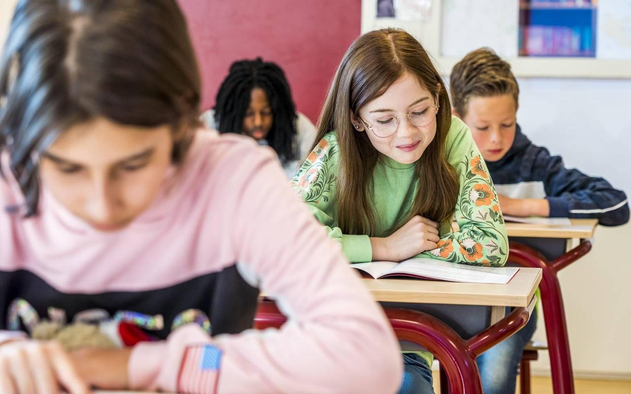 Een lezende basisschoolleerling Foto: ANP Een lezende basisschoolleerling Foto: ANP
