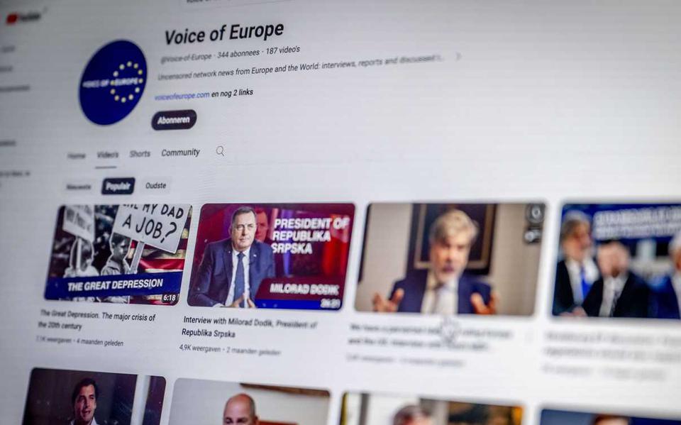 De beheerders achter nieuwsplatform Voice of Europe hebben EU-sancties opgelegd gekregen.